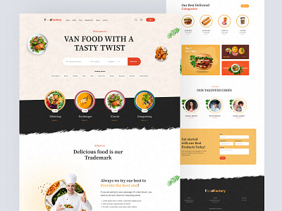 Food landing Page Design