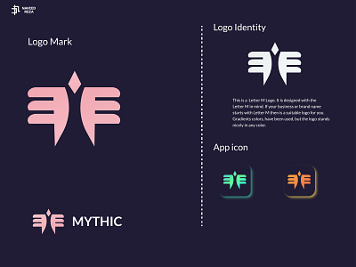 Mythic Logo branding brand identity designer community corporate identity design creative data design developer digital entertainment globe group icon internet it letter m marketing media mobile modern