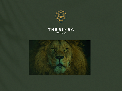 The Simba Wild animal branding icon lineart lion logo luxury monogram vector