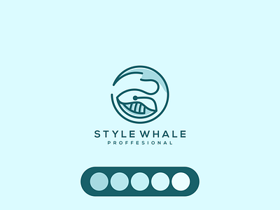 Whale LOGO animal branding icon lineart logo real estate symbol vector whale