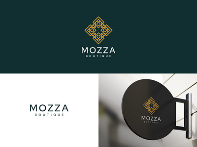 MOZZA BOUTIQUE beautiful beautique branding design icon lineart logo luxury symbol