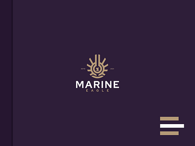 MARINE EAGLE1 animal branding design eagle icon illustrations lineart logo luxury marine monogram symbol vector