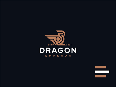 DRAGON 1 animal branding design dragon emperor icon illustration lineart logo luxury symbol vector