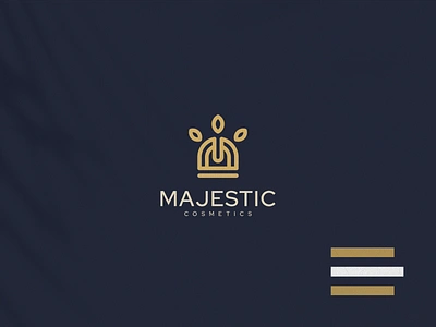 Majestic Logo beauty brand branding company cosmetic design emblem lineart logo logotype luxury majestic monogram symbol vector