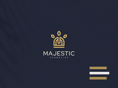 Majestic Logo beauty brand branding company cosmetic design emblem lineart logo logotype luxury majestic monogram symbol vector