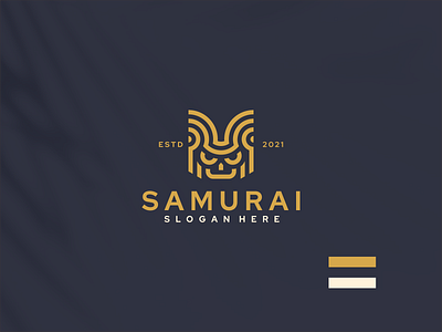 Samurai Logo branding design icon illustration lineart logo luxury monogram samurai symbol vector vintage vintage logo