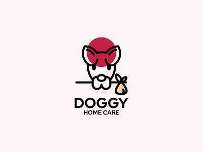 Doggy Logo branding company design icon illustration lineart logo luxury pet shop symbol vector