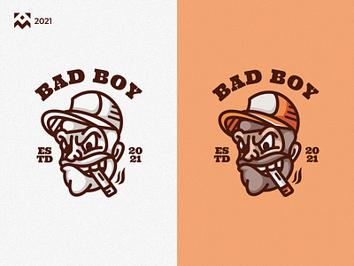 Bad Boy Logo apparel badboy boy branding design hat icon illustration lineart logo man simple symbol vector vintage