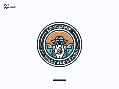 Space Ship Logo branding cartoon character design emblem icon illustration lineart logo modern octopus retro symbol ufo vector vintage