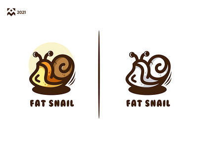 Fat Snail Logo animal branding cartoon character design fat icon illustration lineart logo snail symbol vector