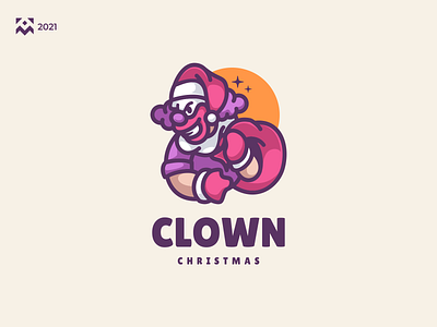 Clown Christmas Logo branding christmas clown cute design emblem event icon illustration inspiration lineart logo man modern symbol vector