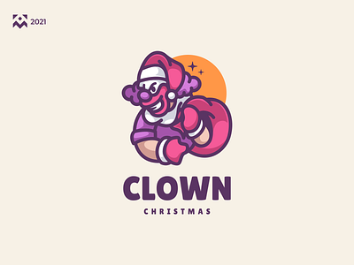 Clown Christmas Logo