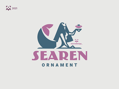 Searen Logo brand branding classic clothes design icon illustration lineart logo mermaid ocean ornament retor sea sexy siren symbol vector vintage woman