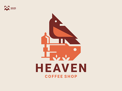 Heaven Coffee Logo branding classic design heaven icon illustration lineart logo logos retro symbol vector vintage