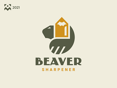 Beaver Logo animal beaver branding classic design drawing flat design icon lineart logo outline pencil symbol vector vintage