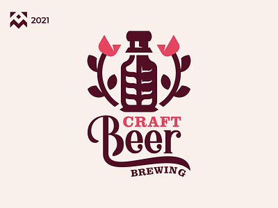 Beer Logo beer brand branding brewing design icon illustration lineart logo logo branding logo vintage symbol vector vintage