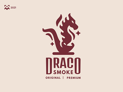 Draco Smoke Logo branding design dragon icon illustration logo simple smoke symbol vector