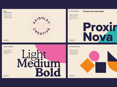 Keighley Creative Brand Guidelines brand design brand guidelines brand identity cooper handmade shapes proxima nova