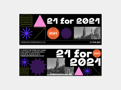 21 for 2021 abstract banners brand design colour design digital modern social ui