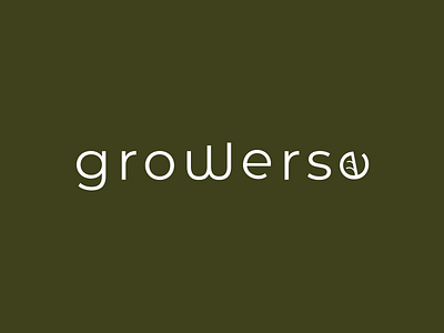 Growerse Logo Design 2d brand identity branding character design flat graphic design leaf logo logo design plant based plant logo ui veggy logo