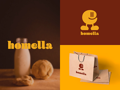 Homella Logo Design 2d brand identity character company logo design flat illustration logo logo design procreate texture ui