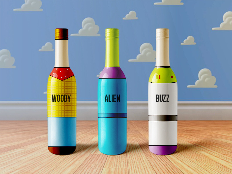 Toy Story Bottles by Amélie Sarric on Dribbble