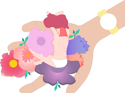 FLAT DESIGN GIRL R cup r