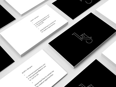 K J Personal Branding business cards design minimal print