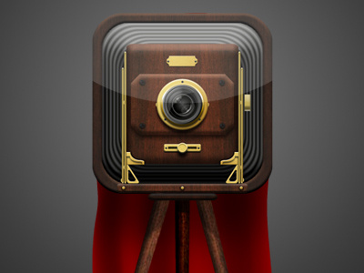 Folding Photo Camera iOS Icon camera folding icon ios lens photo