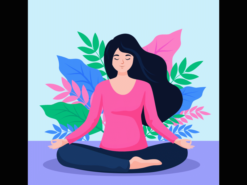 yoga Lottie aftereffects app branding icon illustration logo animation motion graphic vector web website