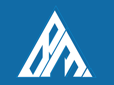 BM , Letters logo in modern monogram
