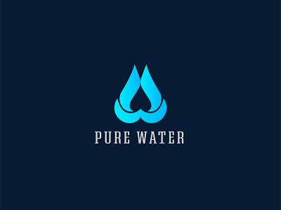 Water Drop Minimal Logo Design aqua logo blue branding drip drop drop logo drops ecology liquid logo logo design logo mark symbol icon minimal minimalist ocean pure sea simplicity water wave