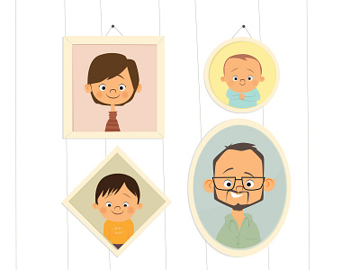 Family Portrait family frames illustration portrait