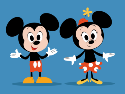 Mickey & Minnie Mouse character disney disneyland icon illustration mickey minnie mouse