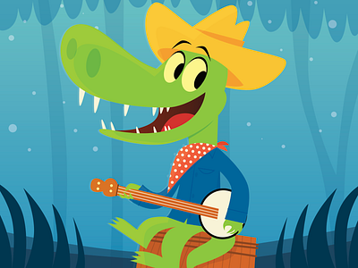 How do you do? - Splash Mountain alligator banjo disney disneyland drawing gator illustration splash mountain