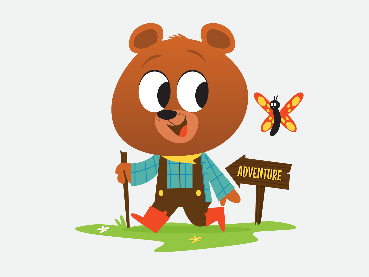 Adventure Bear by Adam Record on Dribbble