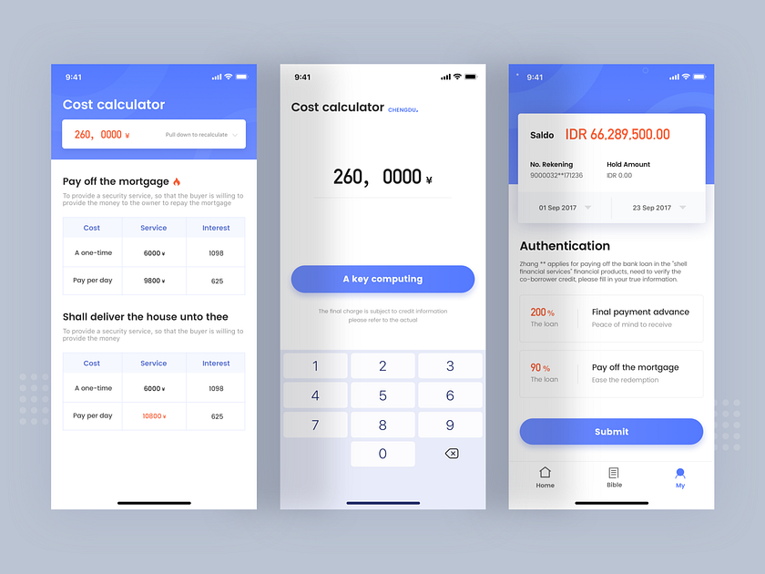 Financial Calculations by Yonina for Panda Plus on Dribbble