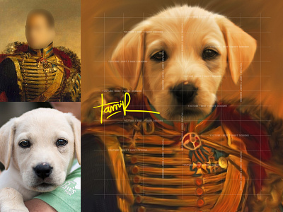 Royal Pet Portrait | Pet Portrait Drawing By Photoshop | Tanvir design dog portrait pet pet care petlover pets portrait portrait art royal