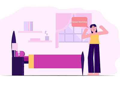 Daily Morning Shot 1 color style colourful daily design flat art flat art illustration character flat design girl character illustraion illustration illustrator morning