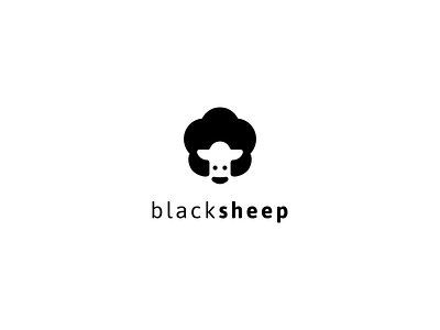 black sheep animal farm negative space sloth