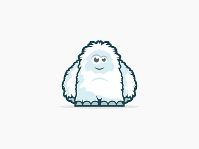 Happy Yeti animal bigfoot happy logo mascot snow snowman yeti