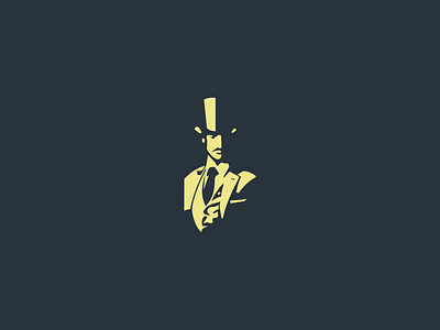 gentleman gentleman gold hat icon logo man mister sir statue suit tie