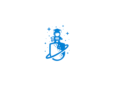 Study in Galaxy astronaut logo galaxy logo milky way star student logo study logo