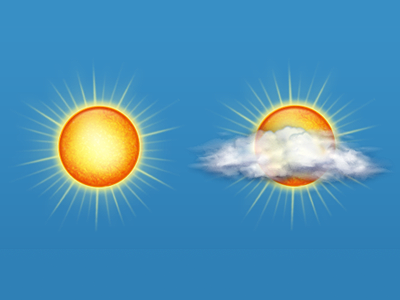 Sunny and Partly Cloudy Weather Icons icon partly cloudy sunny weather icons