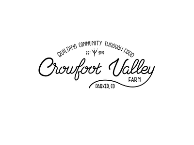 Crowfoot Valley Farm logo branding design graphic design illustration logo procreate typography
