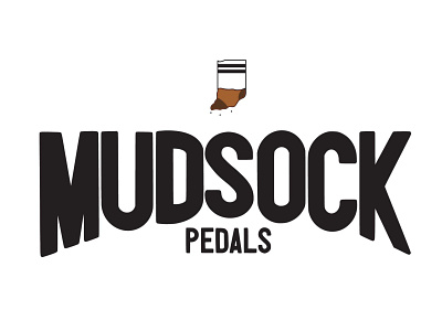 Mudsock Pedals Logo branding design graphic design hand drawn illustration logo procreate typography