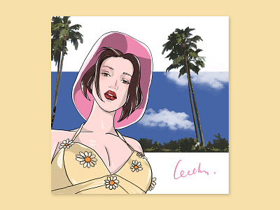 coconut girl coconut girl illustration lady woman