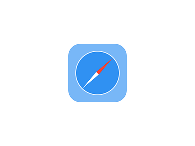 Safari Icon flat gradient icon illustration ios8 mobile safari vector