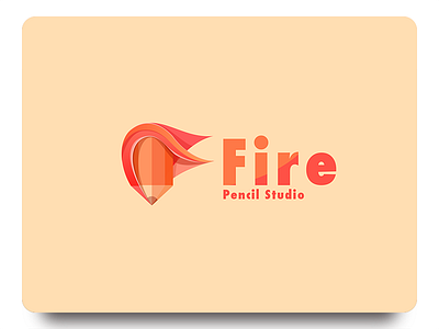 Fire Pencil Studio fire logo pencil studio vector © thenewvision