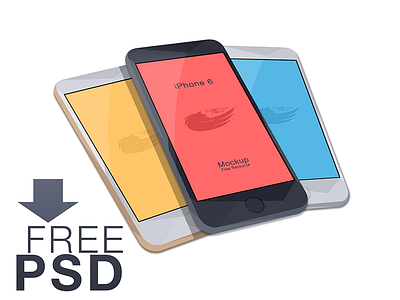 Free Vector iPhone 6 Mockup, 4.7-inch, PSD apple device template interface design ios app iphone 6 mockup photoshop psd download render ux ui vector © thenewvision